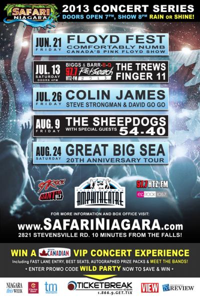 SAFARI NIAGARA SUMMER CONCERT SERIES 2013