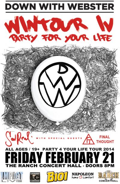 DOWN WITH WEBSTER Party 4 Your Life Tour 2014