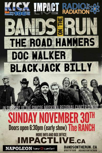 BANDS ON THE RUN Triple Bill R4R Benefit Concert!